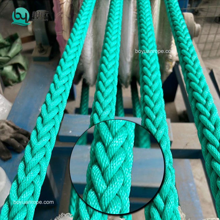 hollow braided mooring rope